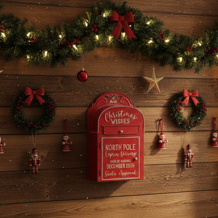 Christmas Wishes North Pole Post Box