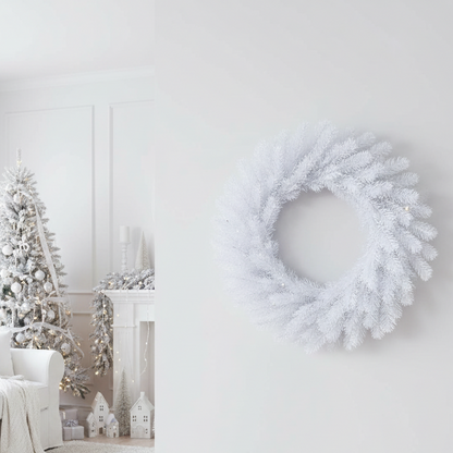 White Christmas Wreath 100cm