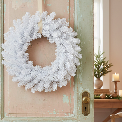 White Christmas Wreath 100cm