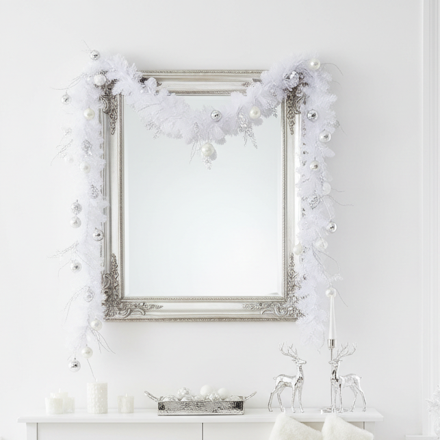 White Christmas Garland 270cm