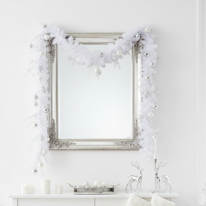 White Christmas Garland 270cm