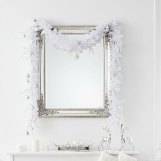 White Christmas Garland 270cm