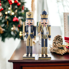 Load image into Gallery viewer, Blue and Gold Nutcracker 30cm
