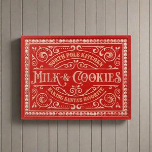 Milk and Cookies Christmas Sign