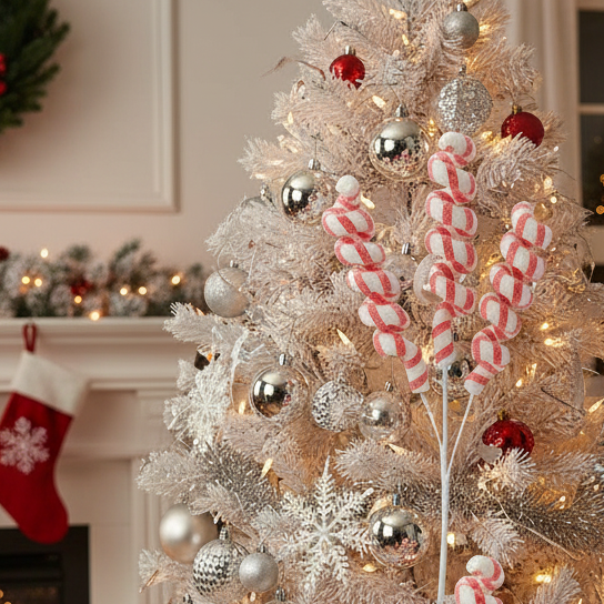 Candy Cane Spiral Christmas Stem