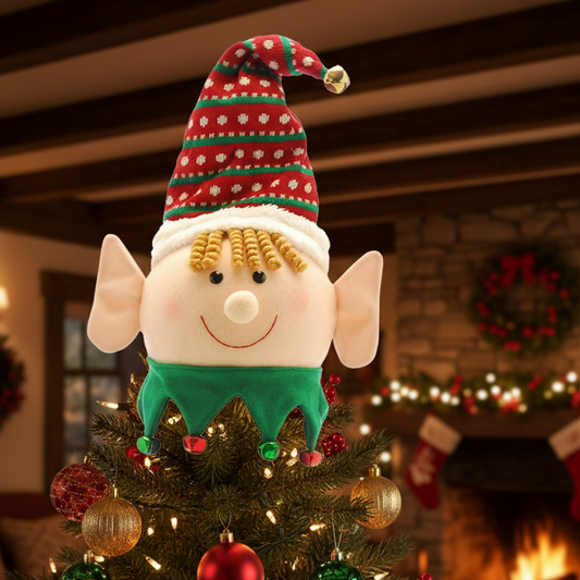Elf Head Christmas Tree Topper