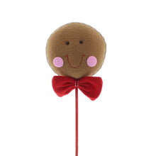 Load image into Gallery viewer, Gingerbread Man Head Tree Pick

