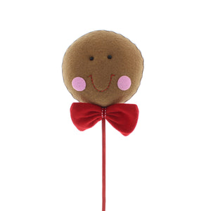 Gingerbread Man Head Tree Pick