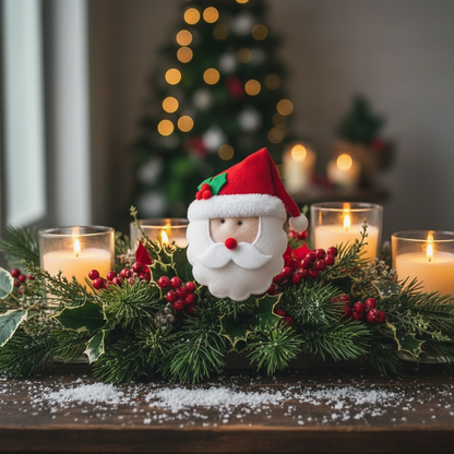 Santa Head Christmas Tree Pick