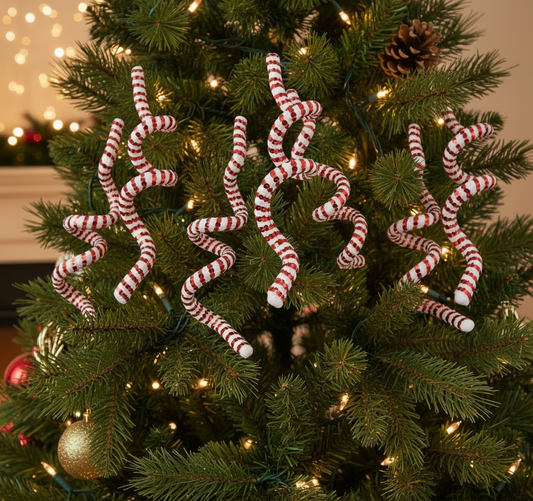 Candy Stripe Spiral Christmas Pick Decoration