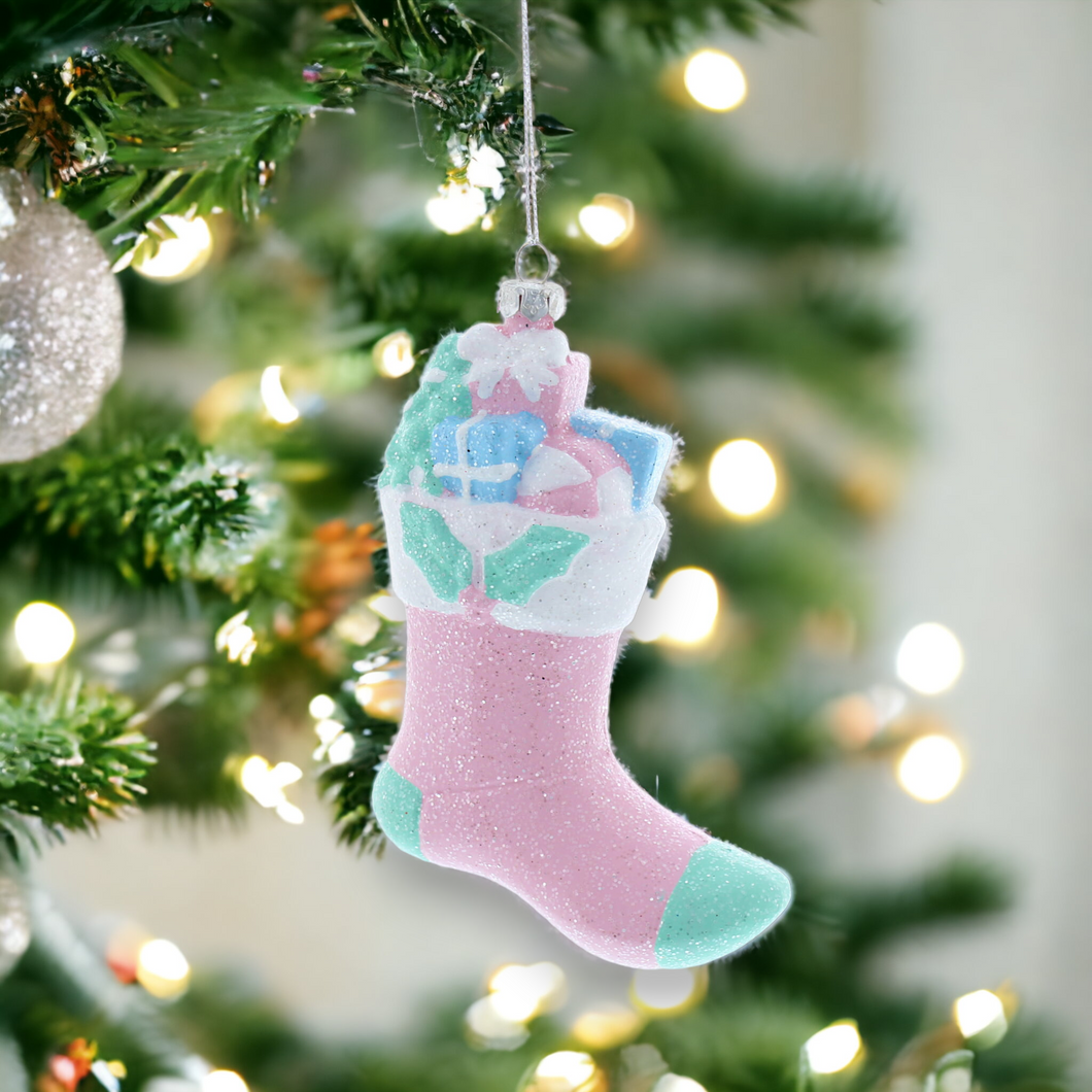 Pastel Christmas Stocking Hanging Decoration