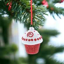 Load image into Gallery viewer, Glitter Cupcake Hanging Decoration
