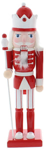 Red and White Nutcracker 31cm