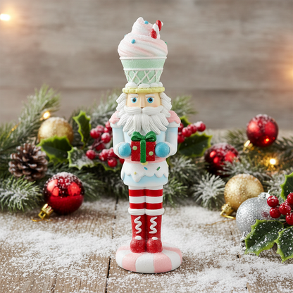 Pastel Cupcake Christmas Nutcracker 30cm