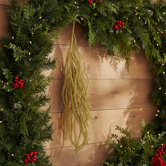 Golden Glitter Christmas Spray Decoration 90 cm