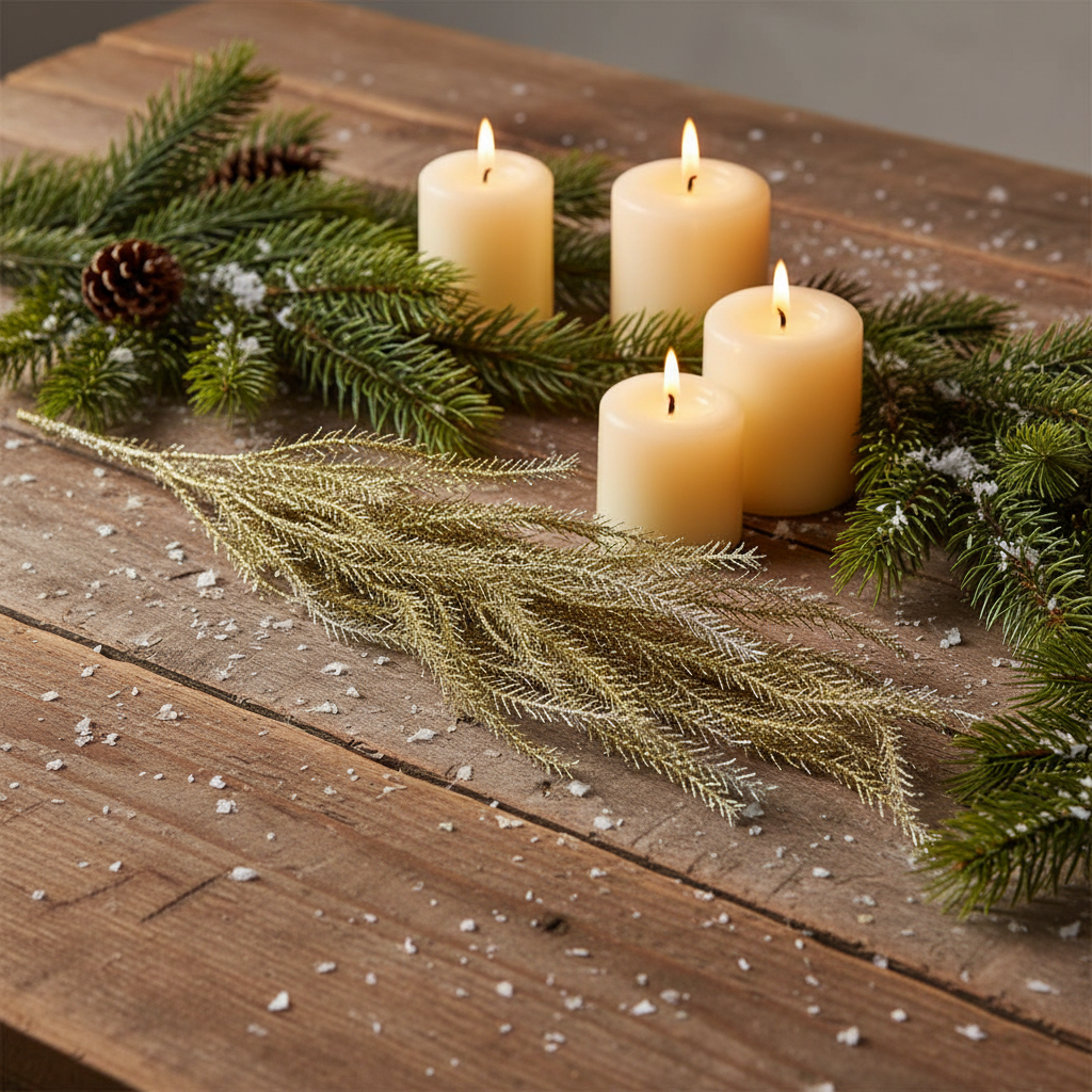 Golden Glitter Christmas Spray Decoration 90 cm