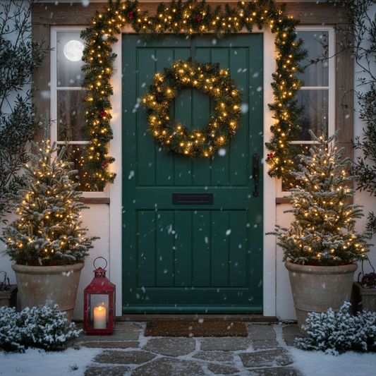 Pre Lit Firefly Christmas Wreath 60cm