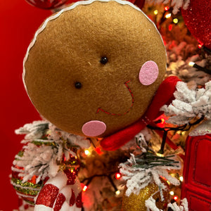 Gingerbread Man Head Tree Pick