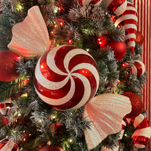 Load image into Gallery viewer, Candy Ball 50cm Red and White Stripe
