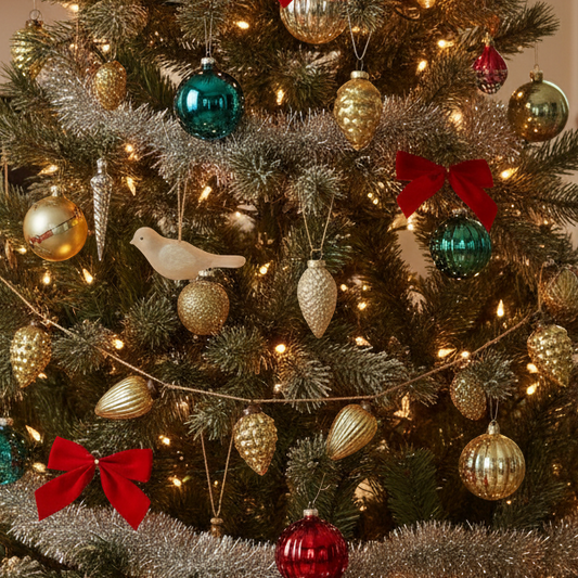 Gold Glass Pinecone Vintage Style Christmas Garland