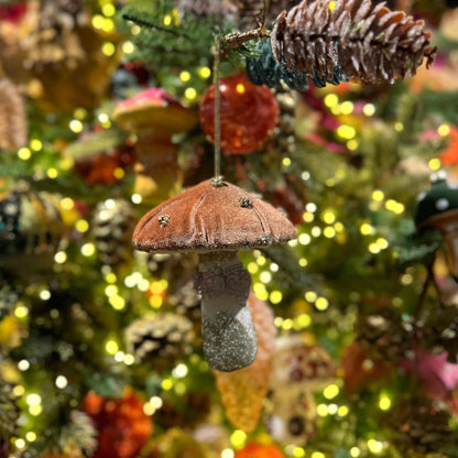 Velvet Mushroom Hanging Christmas Tree Decorations