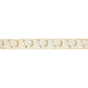 Cream and Gold Noel Ribbon