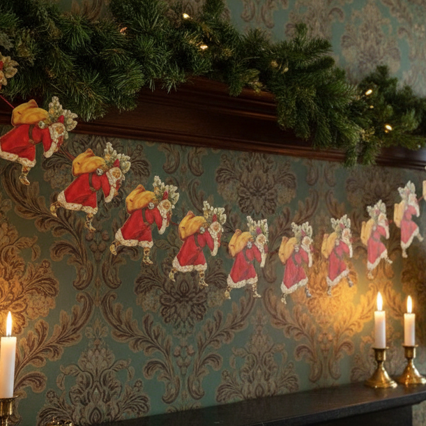 Father Christmas Paper Garland