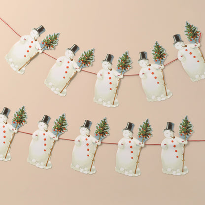 Snowman Christmas Paper Garland