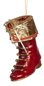 Christmas Victorian Style Boots Decoration