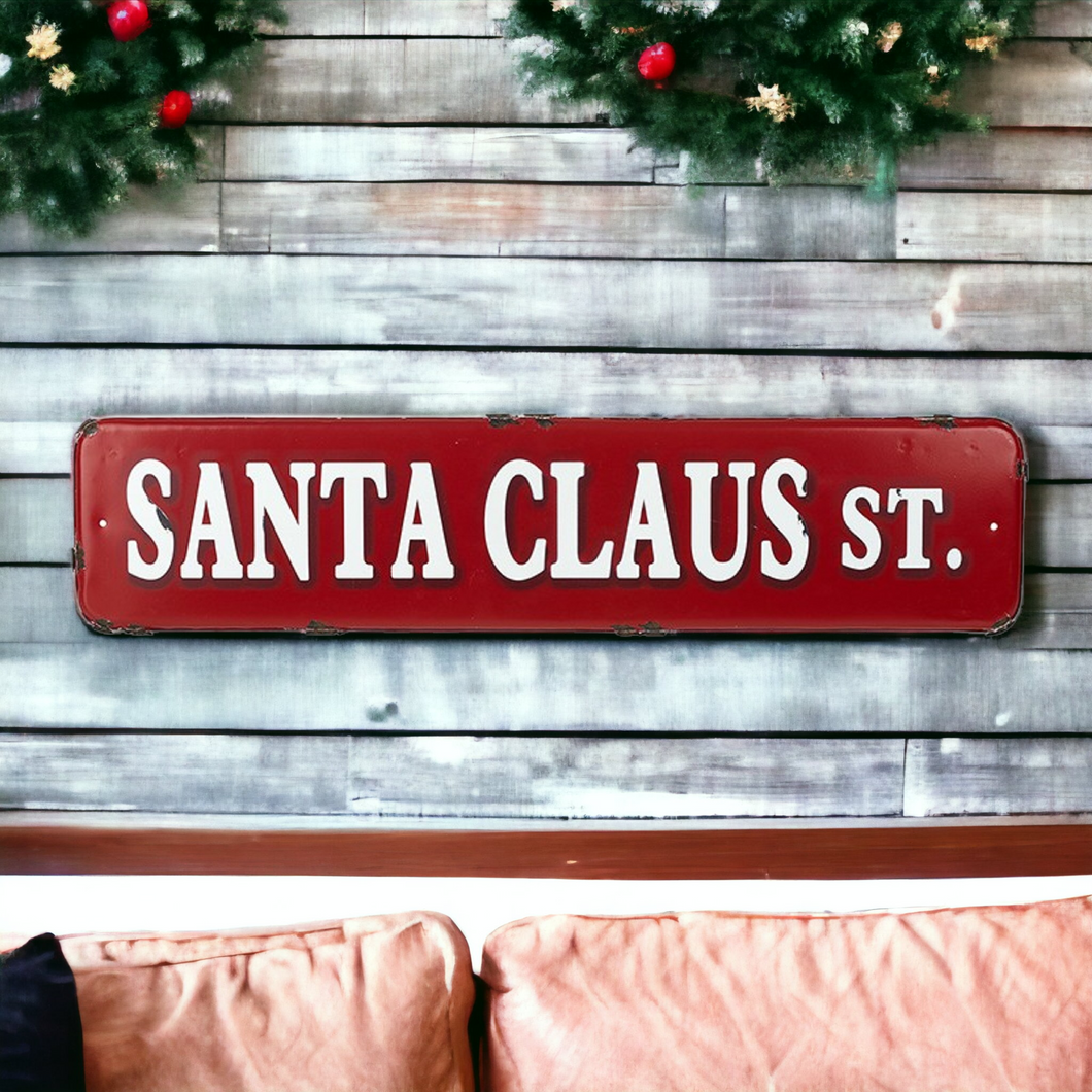 Santa Claus St. Sign