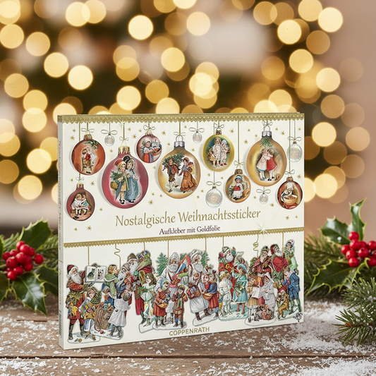 Coppenrath Victorian Stlye Christmas Sticker Book with Gold Foiling