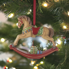 Load image into Gallery viewer, Christmas Rocking Horse Hanging Decoration
