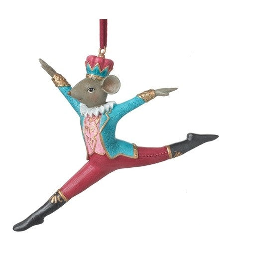Dancing Nutcracker and Mouse Christmas Hanging Tree Decoration