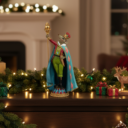 King Mouse in Crown and Gown Christmas Ornament Decoration