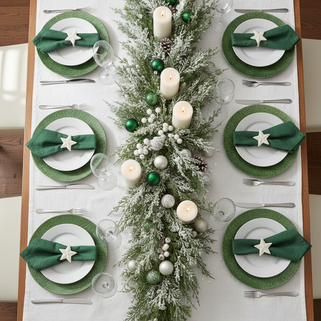 Snowy Cedar Christmas Garland 152cm