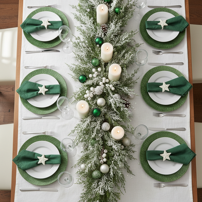 Snowy Cedar Christmas Garland 152cm