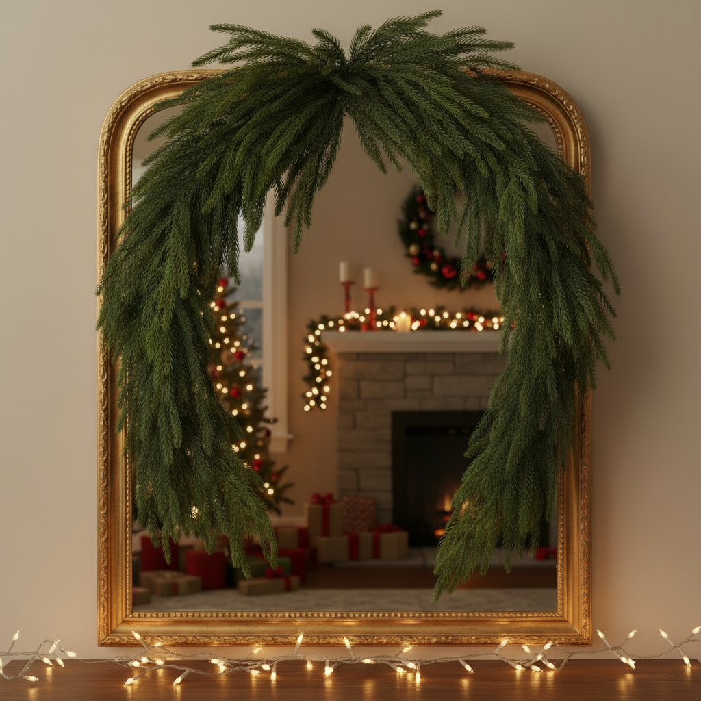 Waxed Pine Christmas Swag 180cm