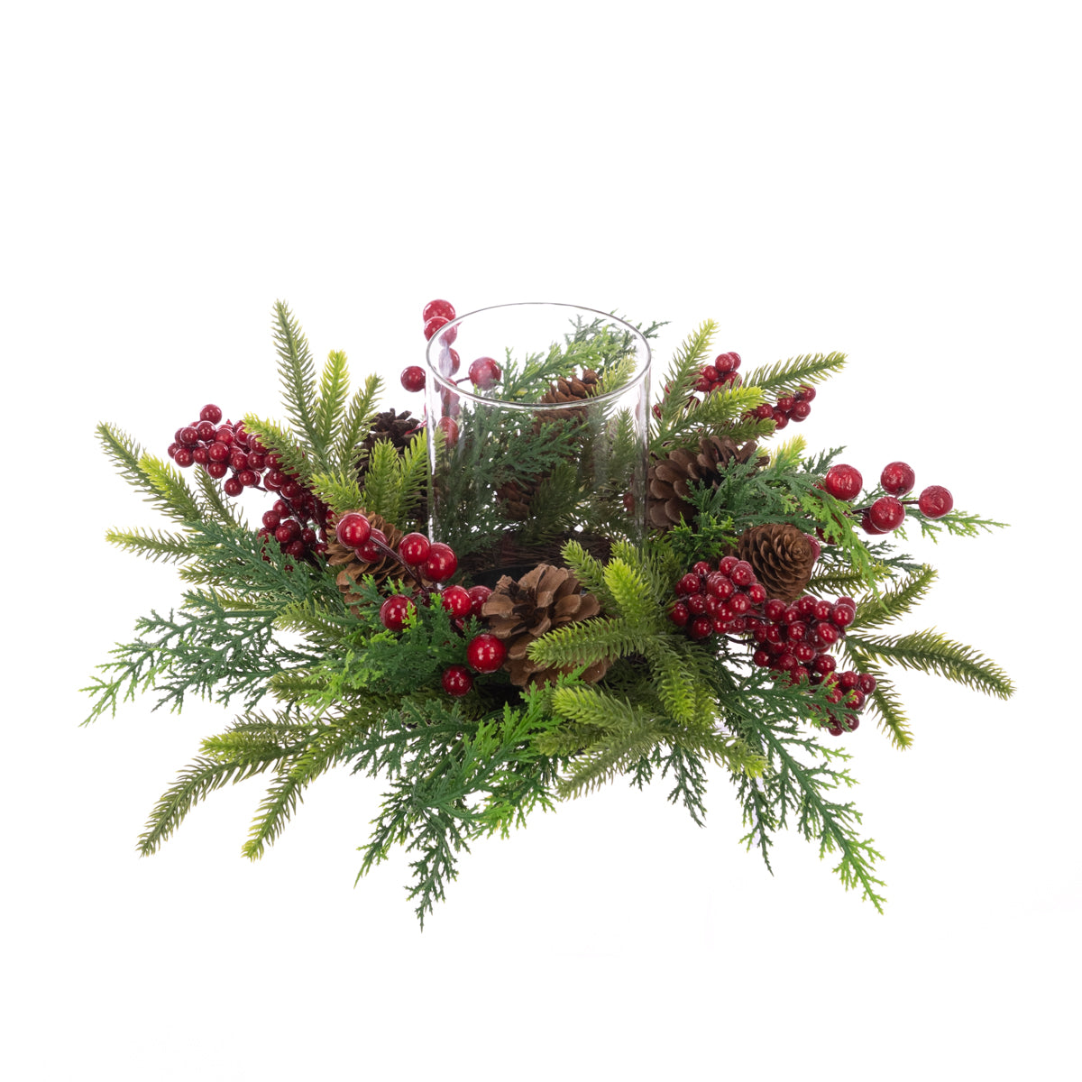 Empingham Berry Foliage Christmas Candle Holder