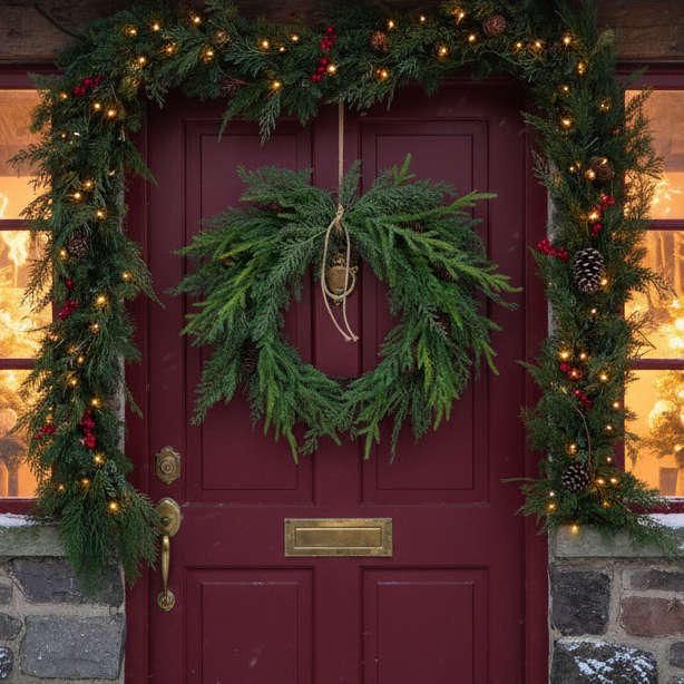 Pine and Cedar Christmas Wreath 61cm