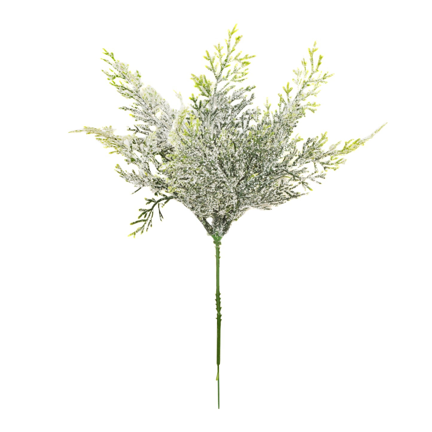 Frosted Cedar Christmas Pick 25cm