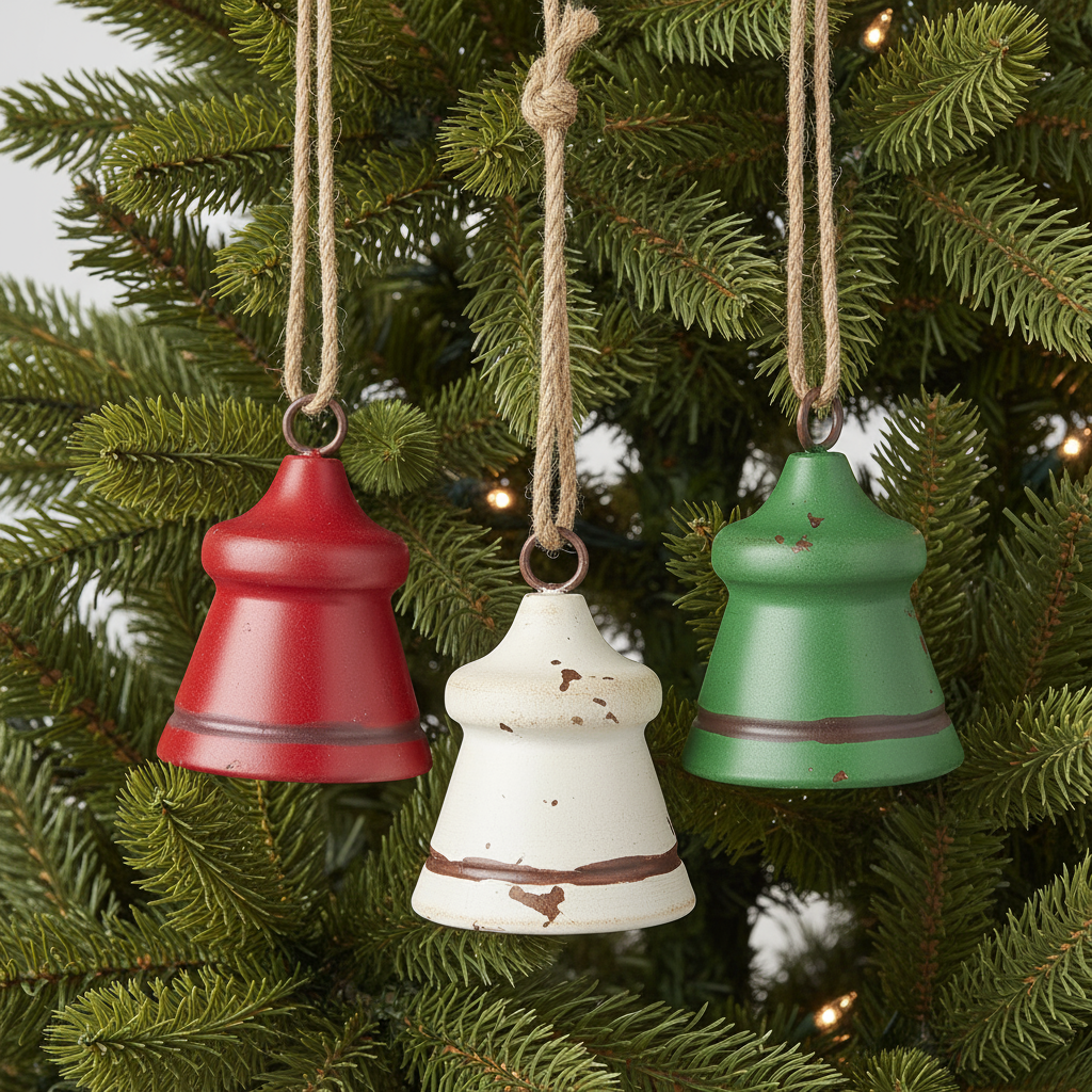 Small Rustic Hanging Christmas Bell