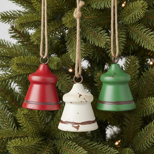 Small Rustic Hanging Christmas Bell