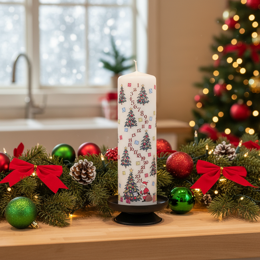 Coppenrath Christmas Trees Advent Pillar Candle