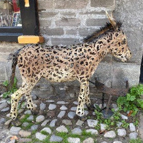 metal filigree design donkey standing