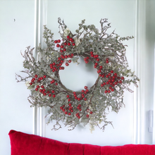 Load image into Gallery viewer, Festive Red berry Christmas Wreath

