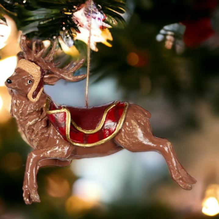 Country Deer Christmas Tree Ornaments