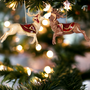 Country Deer Christmas Tree Ornaments