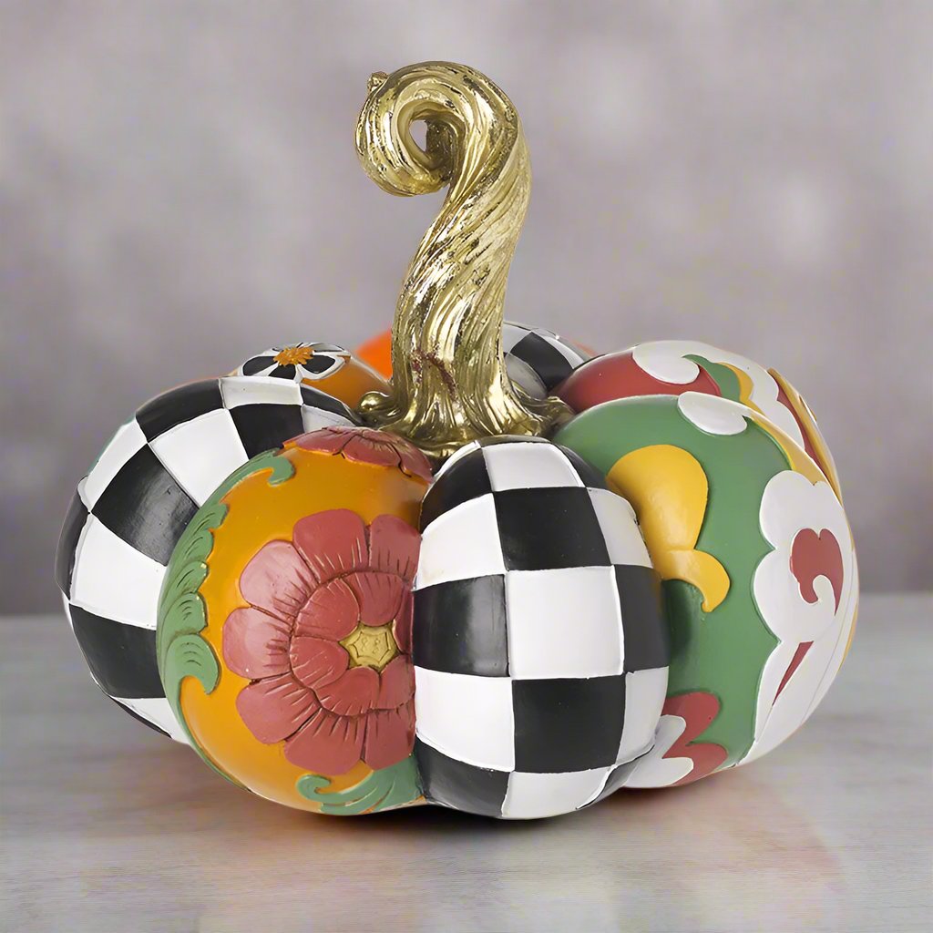 Mixed Pattern Pumpkin Decoration