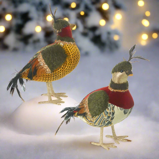 Christmas Woodland Birds Standing Display Decorations