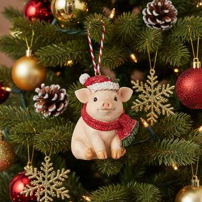 Christmas Pig Hanging Decoration